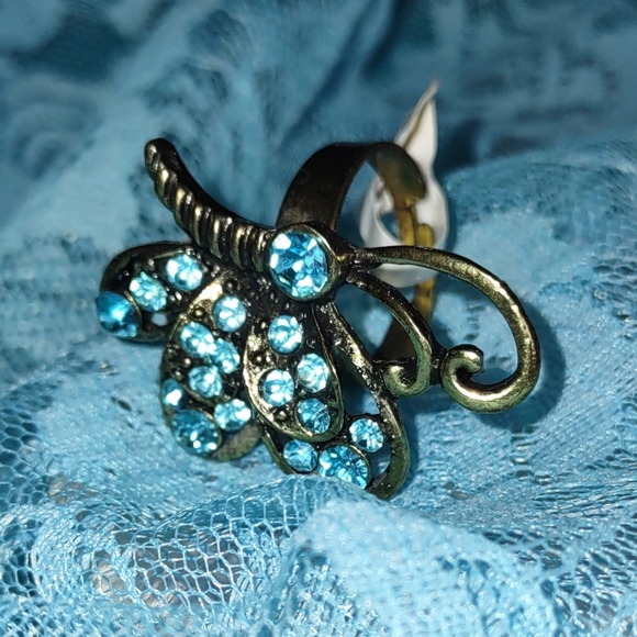 Dragonfly Crystal Ring - Picture 2 of 6